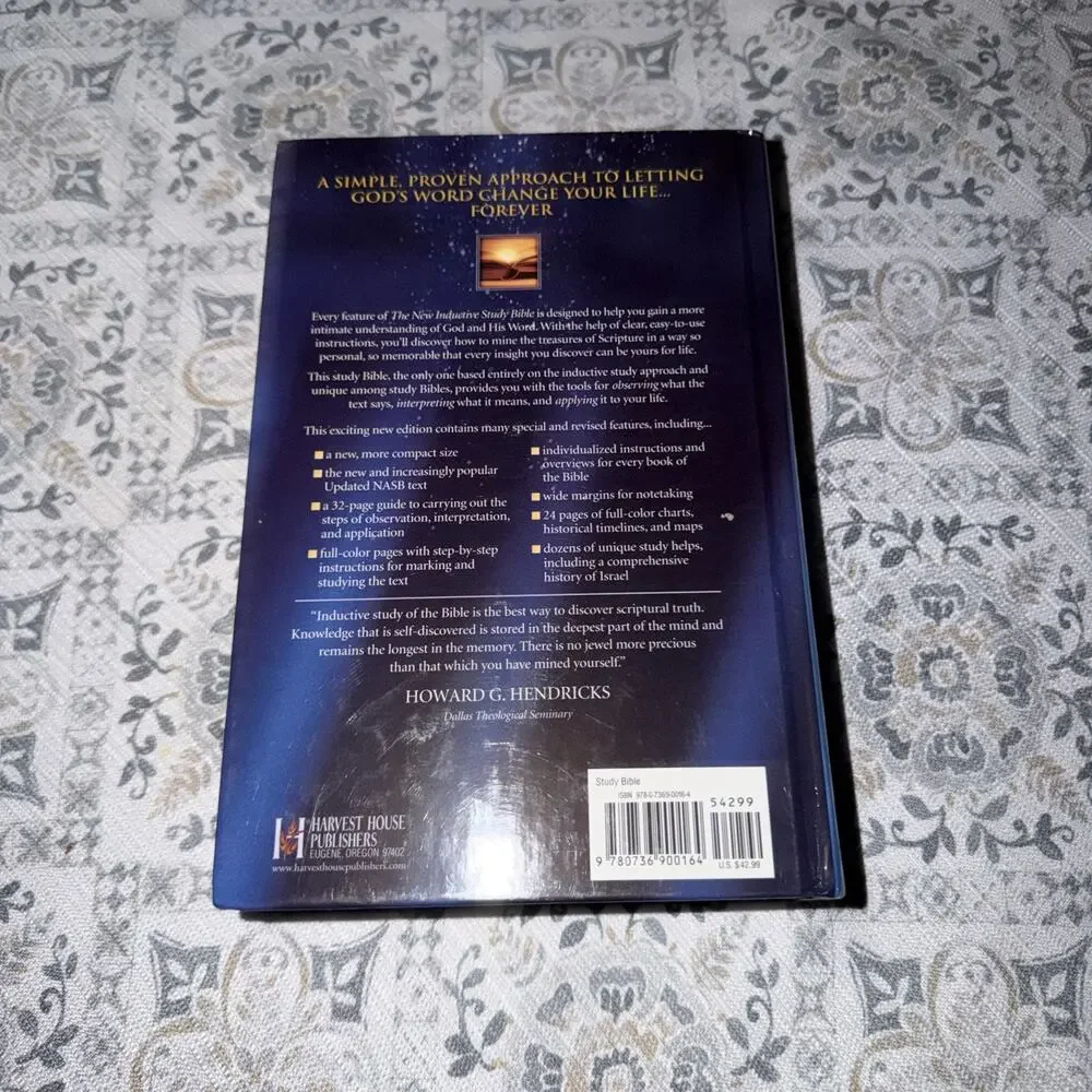 The New Inductive Study Bible by Precept Ministries Kay Arthur NASV Upd Hardback